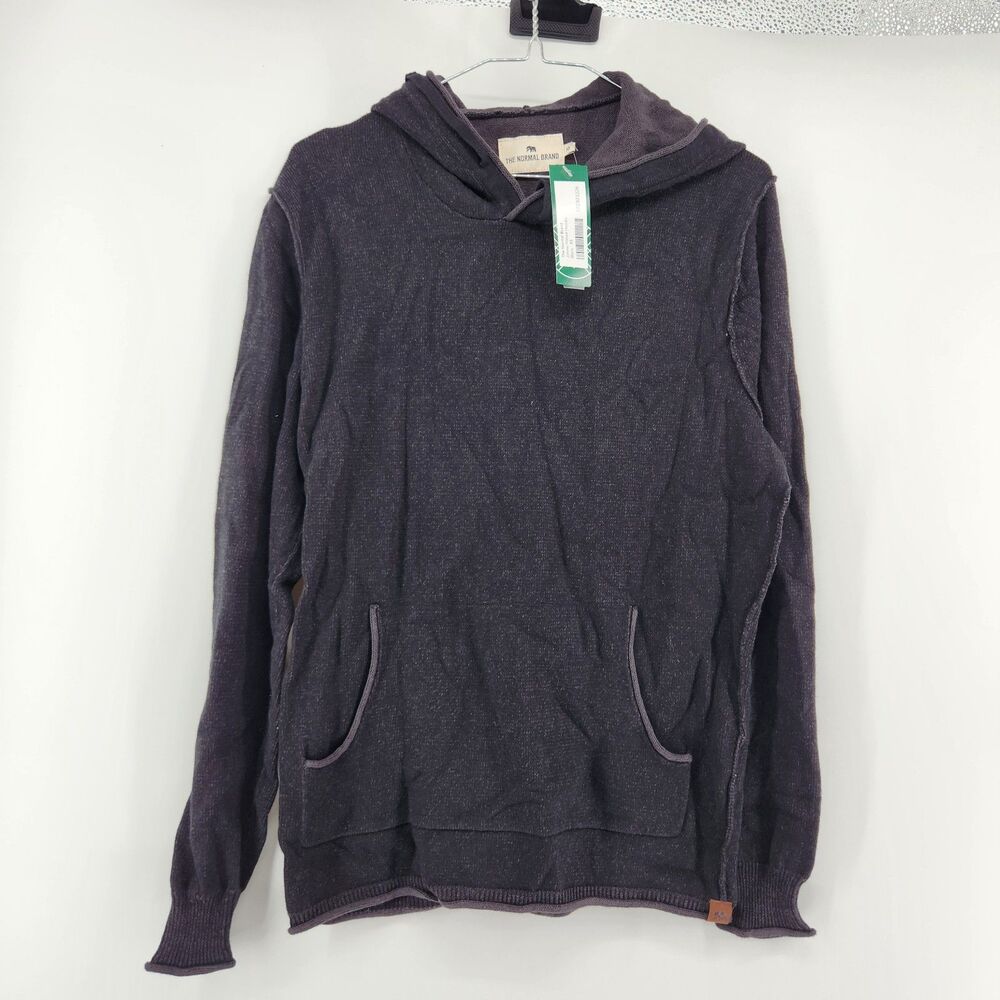The Normal Brand Men's Black XS 100% Cotton Jimmy Plated Hoodie NWT